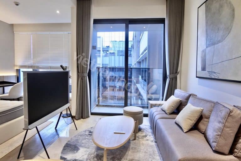 Thuê căn hộ 1PN The Marq tầng cao – Nội thất mới, view thoáng mát